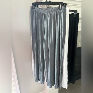 Elegant Gray Women's Wide leg pants